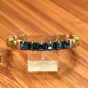 J.Crew | Blue and Green Cuff Bracelet | 2.5” Diameter